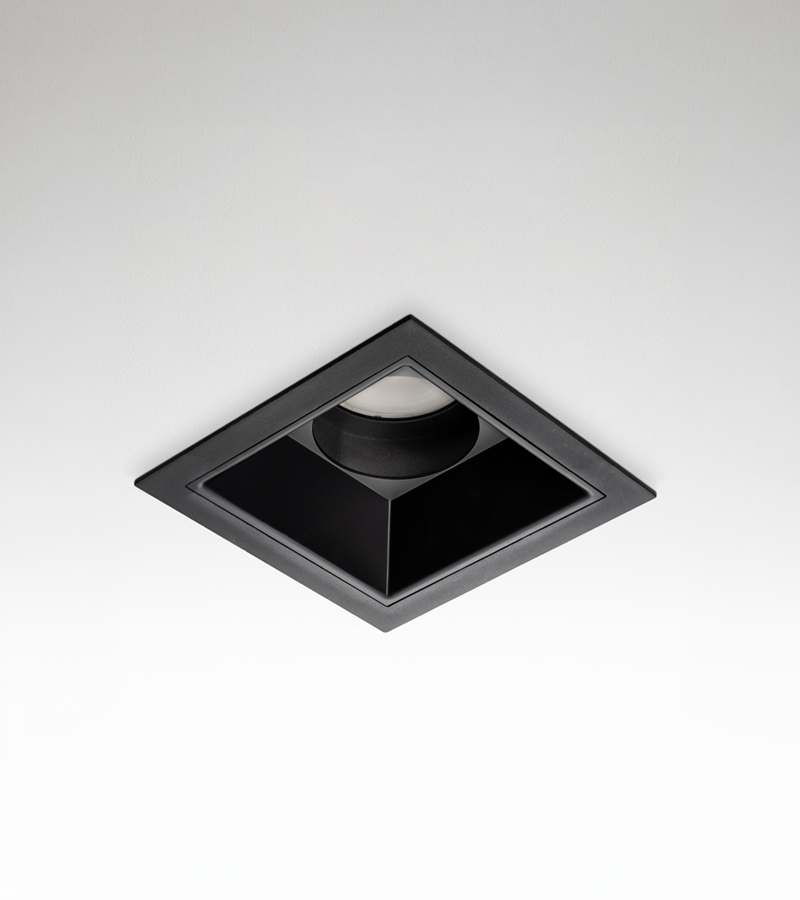 Múltiplo 33W aro recesado orientable cuadrado con reflector  Negro