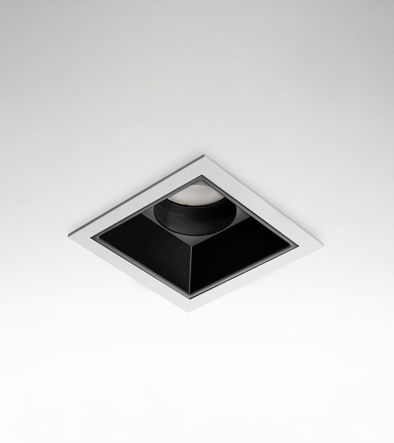 Múltiplo 33W aro recesado orientable cuadrado con reflector blanco y negro