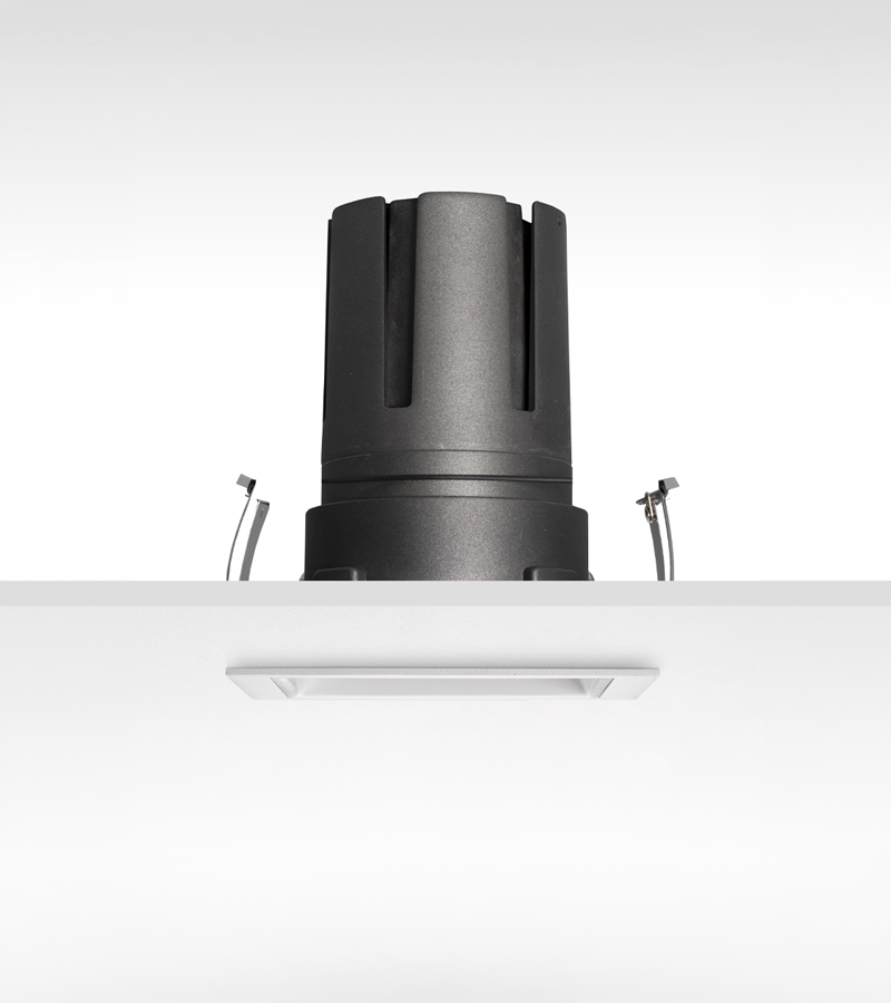 Múltiplo 33W aro recesado orientable cuadrado con reflector  Blanco