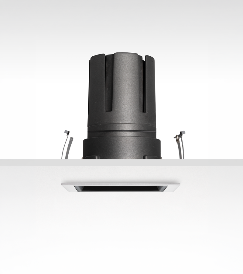 Múltiplo 33W aro recesado orientable cuadrado con reflector blanco y negro