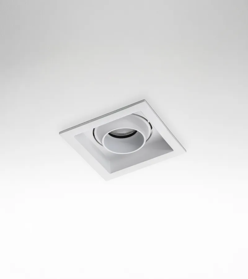 Múltiplo 6W aro multidireccionable cuadrado Blanco