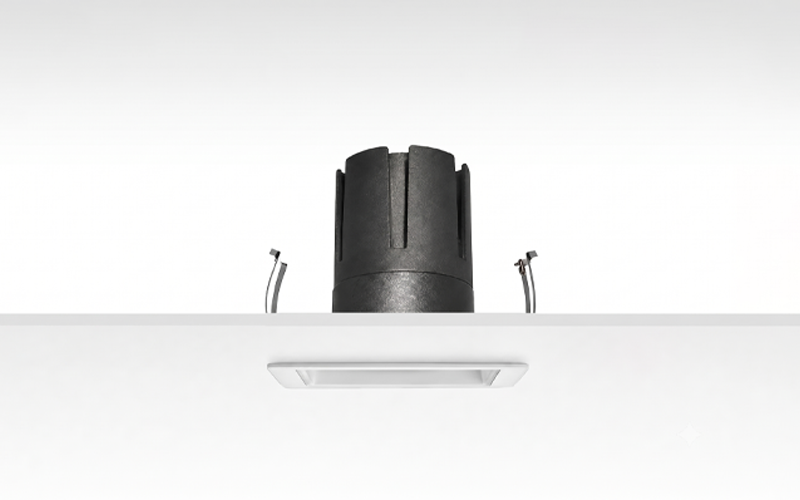Múltiplo 15W aro recesado orientable cuadrado con reflector Blanco