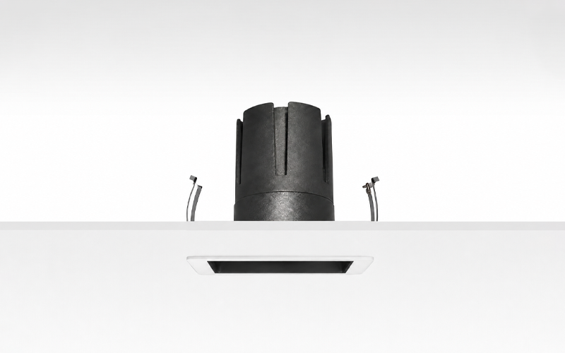 Múltiplo 15W aro recesado orientable cuadrado con reflector blanco y negro