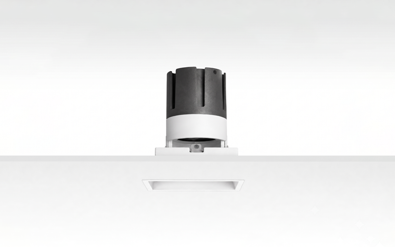 Múltiplo 15W aro recesado orientable trimless cuadrado con reflector Blanco