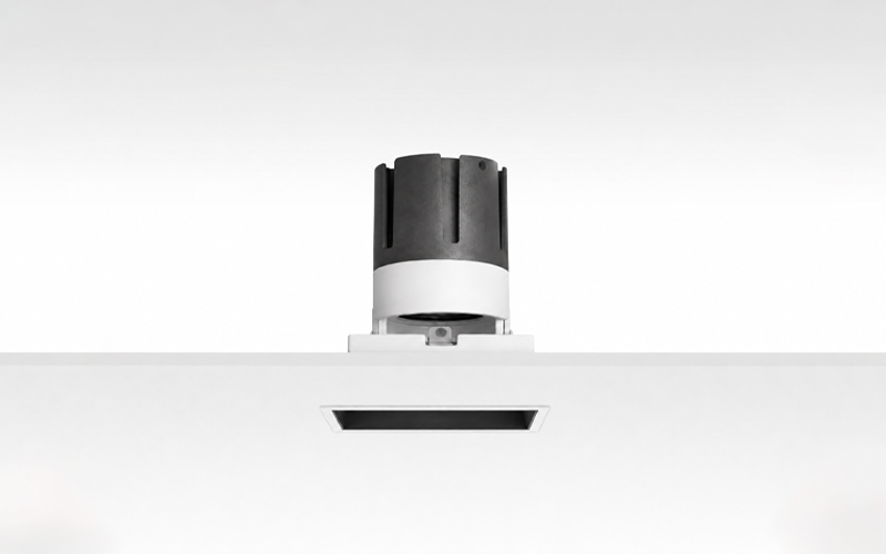 Múltiplo 15W aro recesado orientable trimless cuadrado con reflector blanco y negro
