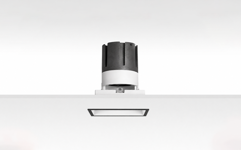 Múltiplo 15W aro recesado orientable trimless cuadrado con reflector negro y blanco