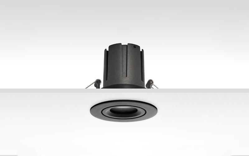 Múltiplo 15W aro enrasado orientable 2 Negro