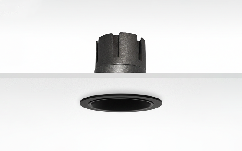 Múltiplo 9W aro recesado orientable con reflector Negro