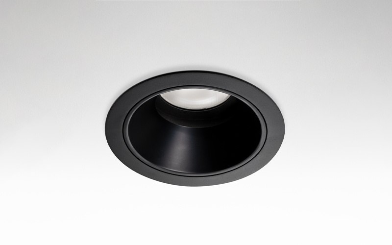 Múltiplo 9W aro recesado orientable con reflector Negro