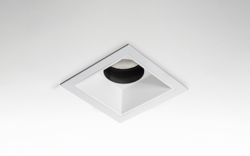 Múltiplo 9W aro recesado orientable cuadrado con reflector Blanco