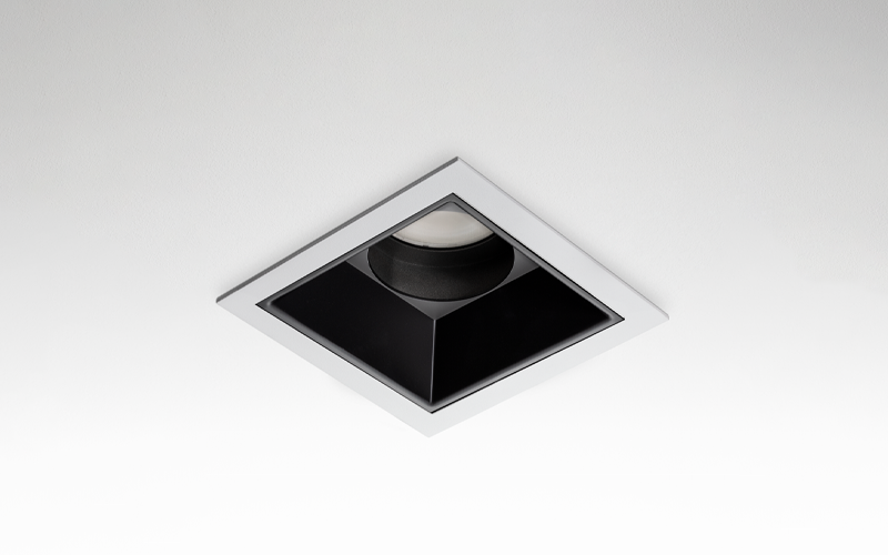 Múltiplo 9W aro recesado orientable cuadrado con reflector blanco y negro