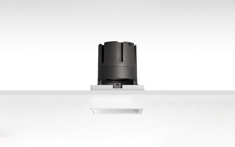 Múltiplo 9W aro recesado orientable trimless cuadrado con reflector Blanco