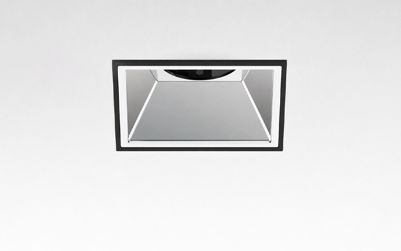 Múltiplo 9W aro recesado orientable trimless cuadrado con reflector negro y blanco