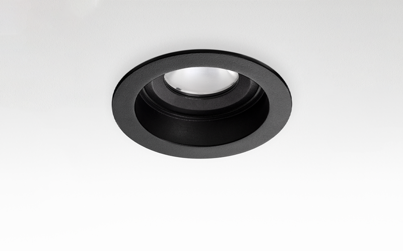 Múltiplo 9W aro recesado orientable 2 Negro