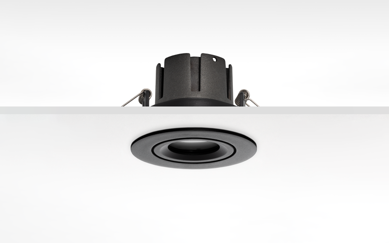 Múltiplo 9W aro enrasado orientable 2 Negro