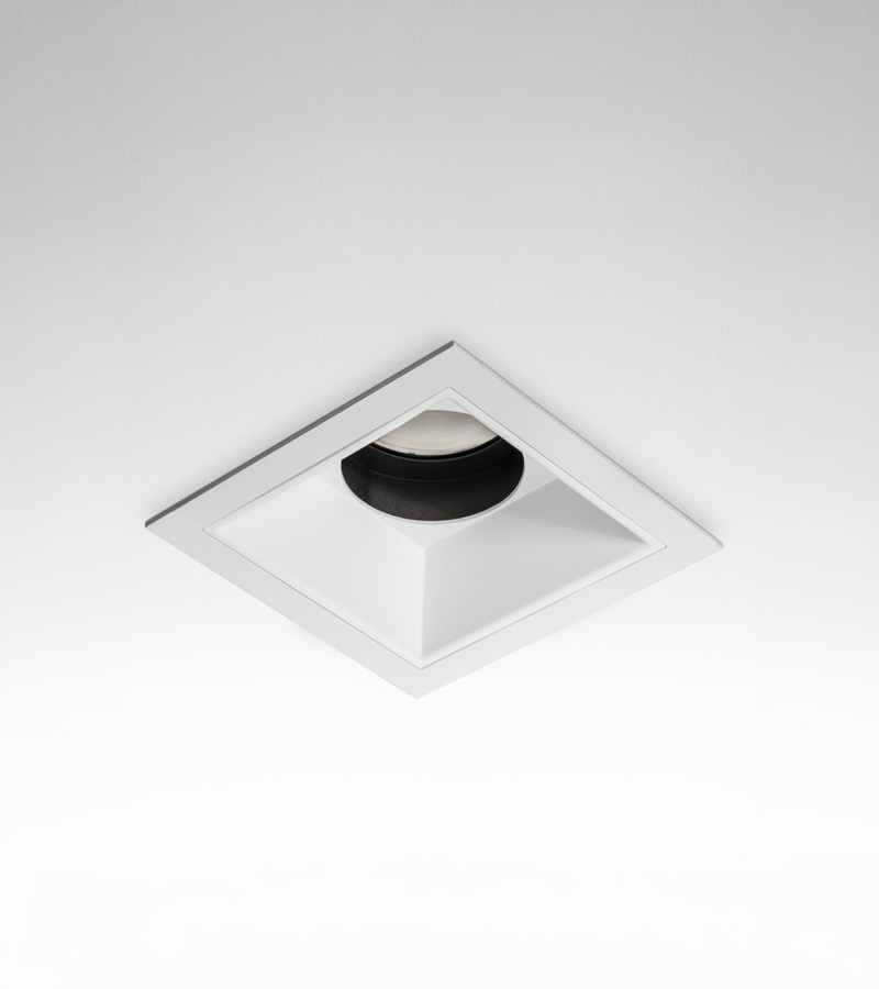 Múltiplo 24W aro recesado orientable cuadrado con reflector Blanco