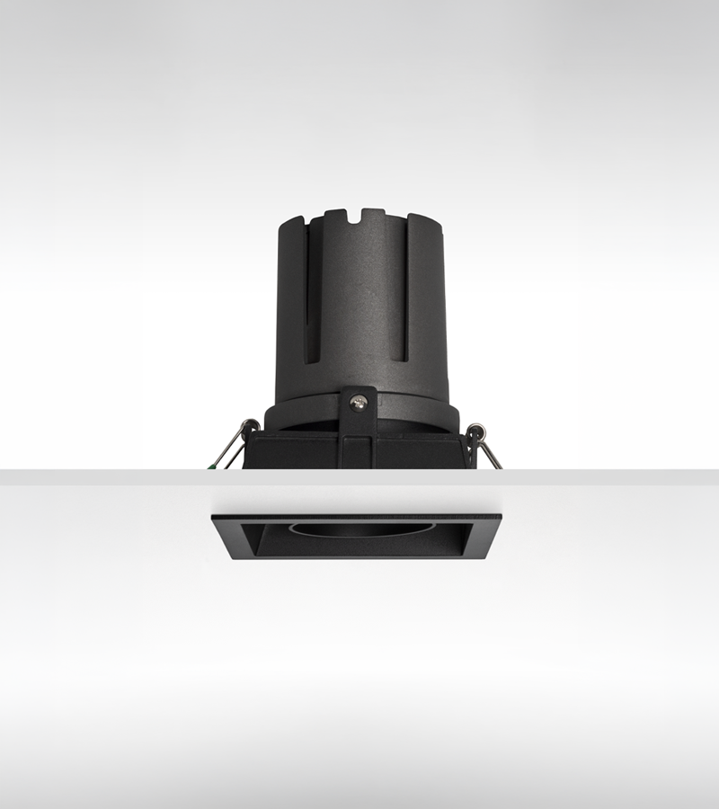 Múltiplo 24W aro multidireccional cuadrado  Negro